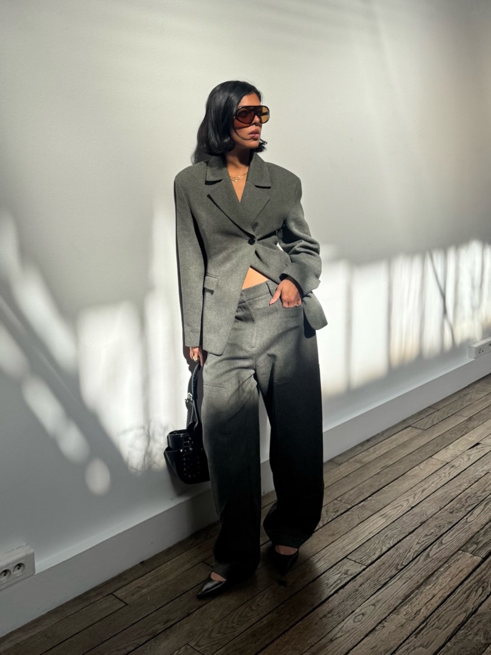 GANNI Mouline Suiting Blazer and Trouser